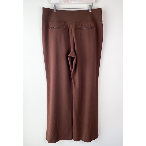 Athleta Venice Flare Pants XL Brown Wide Leg Pull On Sporty Chic Comfort Stretch - Picture 8 of 14